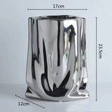 Metallic Flower Vase