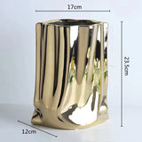 Metallic Flower Vase