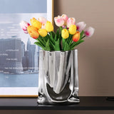 Metallic Flower Vase