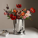 Metallic Flower Vase