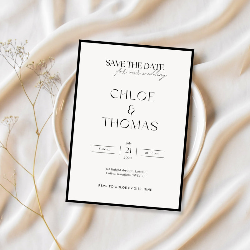 70s Wedding Invite Template