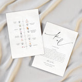 Elegant Wedding Day Timeline Card Template