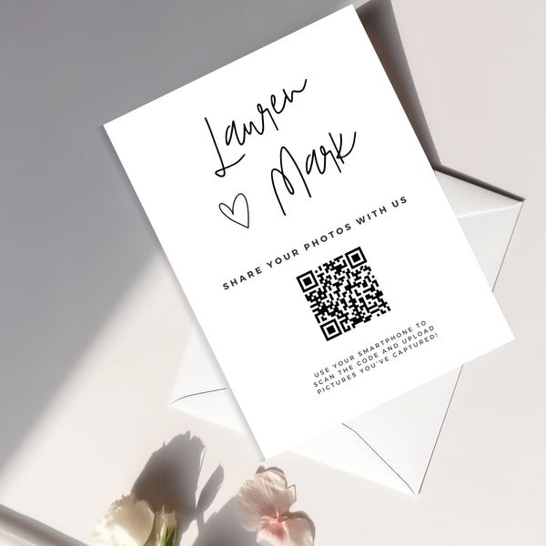 Wedding QR Code Sign Template