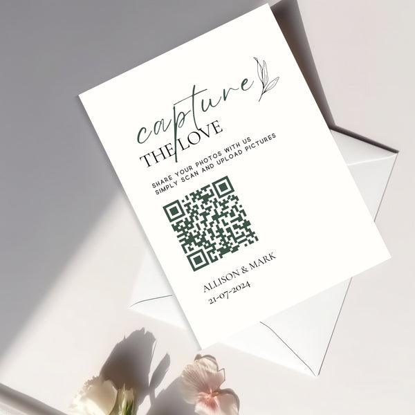 Wedding Photo QR Code Sign Template