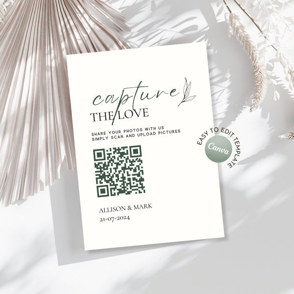 Wedding Photo QR Code Sign Template