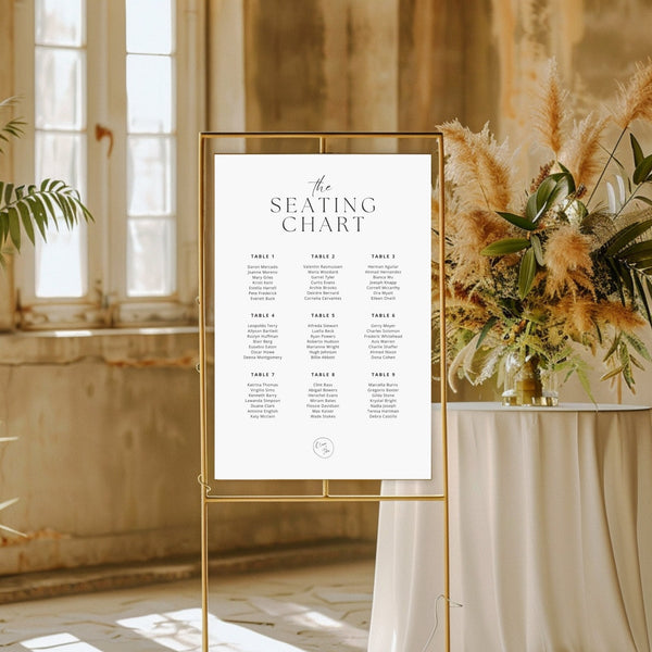 Wedding Seating Chart Template