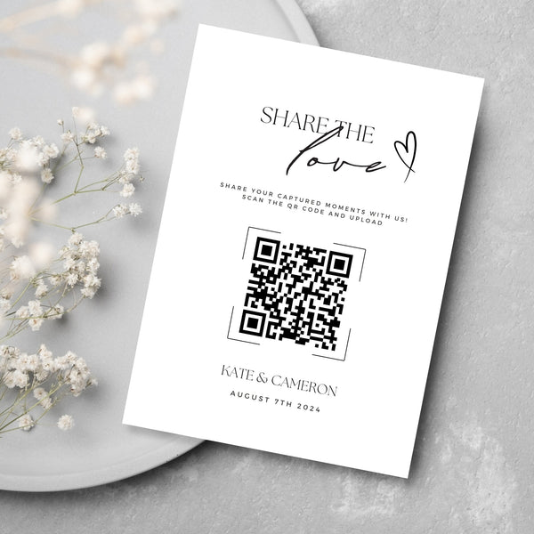 Wedding Social Media Sign Template