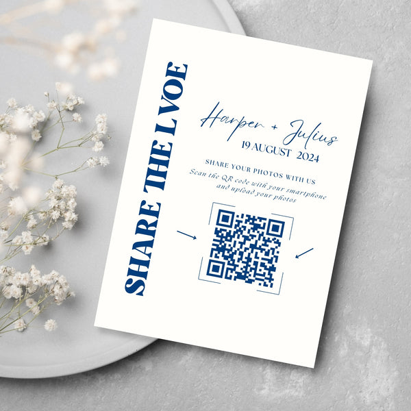 Wedding QR Code Sign Template