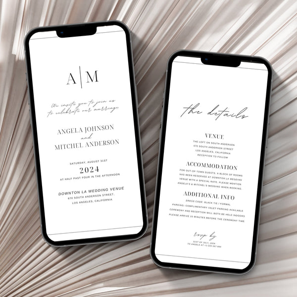 Electronic Wedding Invitation Template