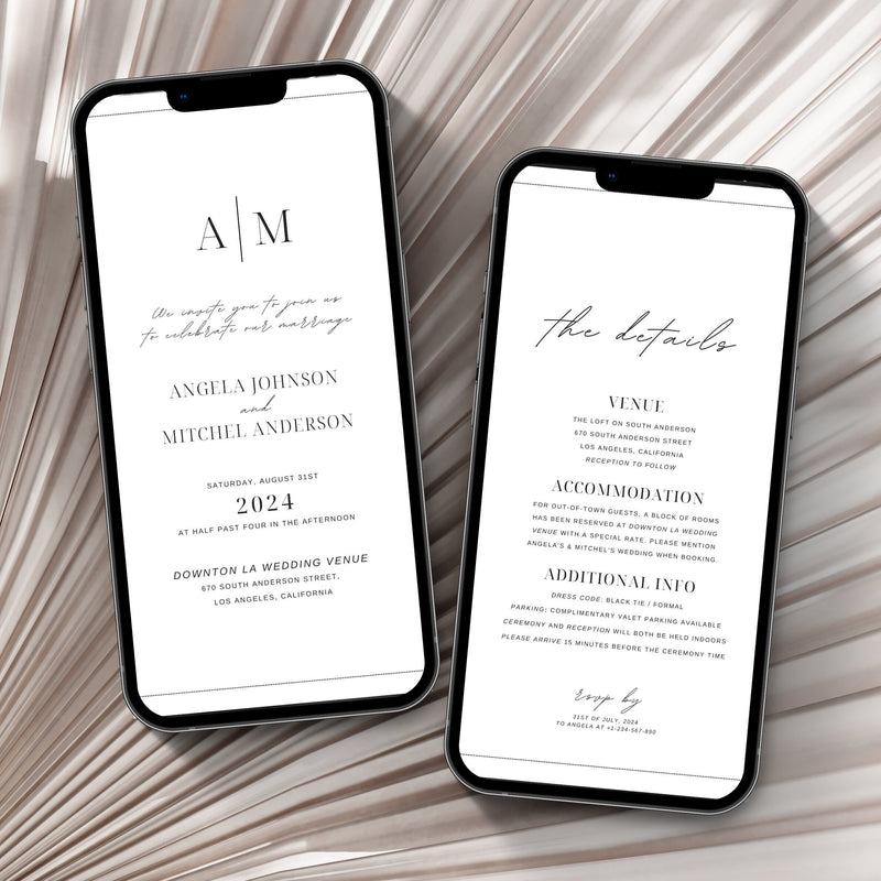 Electronic Wedding Invitation Template