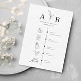 Modern Wedding Events Card Editable Template