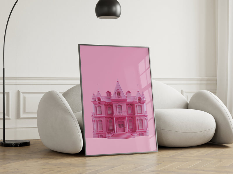 Retro Barbie Prints, Dream House Print, Preppy Poster, Y2K Aesthetic, Barbiecore, Hot Pink Decor, Girly Wall Art, Preppy Decor, Glam Decor