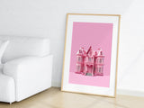 Barbie House Print, Barbie Doll Aesthetic, Barbie Art Print, Barbiecore Art, Preppy Room Decor, Girls Barbie Victorian Dollhouse Poster