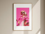 Retro Barbie Print, Modern Wall Art, Y2k Art Print, Barbie Art Poster, Trendy Wall Art, Aesthetic Poster, Quirky home decor, Pink Wall Decor