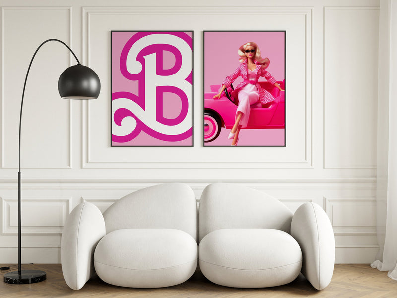 Come On Let&#39;s Go Party Pink Wall Art, Barbie Wall Art, Chic Barbie Typography, Barbie Room Decor, Pink Girls Bedroom, Retro Pink Room Decor