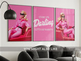 Fashion Barbie Dog Print, Dog Lover Poster, Wall Print Digital Download, Preppy Pink Print, Pink Fashion Wall Art, Dog Barbie Art Room Decor