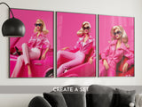 Retro Barbie Print, Modern Wall Art, Y2k Art Print, Barbie Art Poster, Trendy Wall Art, Aesthetic Poster, Quirky home decor, Pink Wall Decor