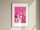 Barbie Wall Art, Pink Room Decor, Cool wall poster, Living Room Print, Barbie Print, Retro Funky Modern Poster, Funky Room Decor, Barbie Art