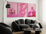 Retro Barb Doll Prints, Dream House Print, Preppy Poster, Y2K Aesthetic, Barbcore, Hot Pink Decor, Girly Wall Art, Preppy Decor, Glam Decor