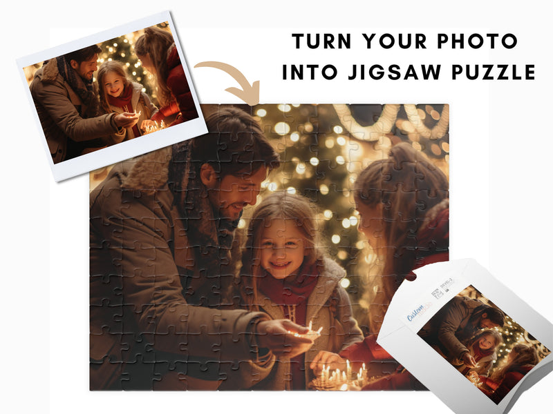 Custom Jigsaw Puzzle from Photo, 110 Piece Adult Jigsaw, Personalised Puzzle, Photo Puzzle, Christmas Gift For Him Her Kids 110-1000